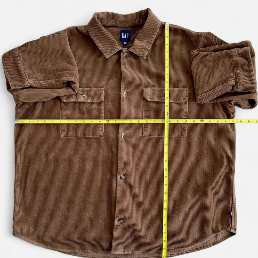 GAP Men’s Brown Corduroy Long Sleeve Button Down Shirt XXL - Picture 3 of 5